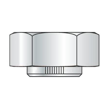 Newport Fasteners Lock Nut, 3/8"-16, Steel, Grade B, Cadmium Plated, 0.398 in Ht, 1000 PK 615680